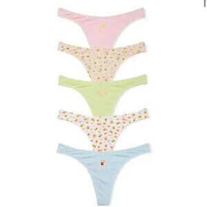 VICTORIA'S SECRET 5-Pack High-Leg Scoop Thong Panties